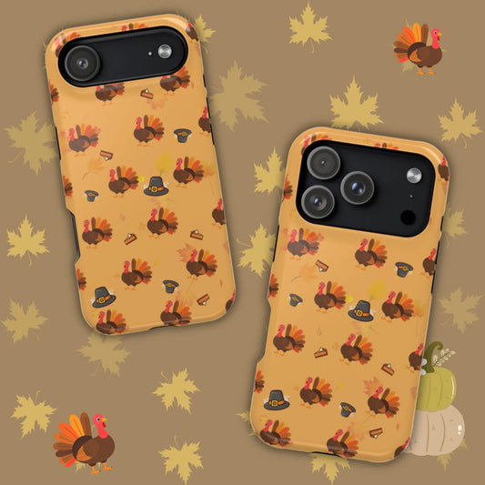 iPhone 17 Magnetic Impact Case - Autumn Pumpkin & Fall Leaves Pattern - Seasonal Protective Phone Cover for Fall Vibes